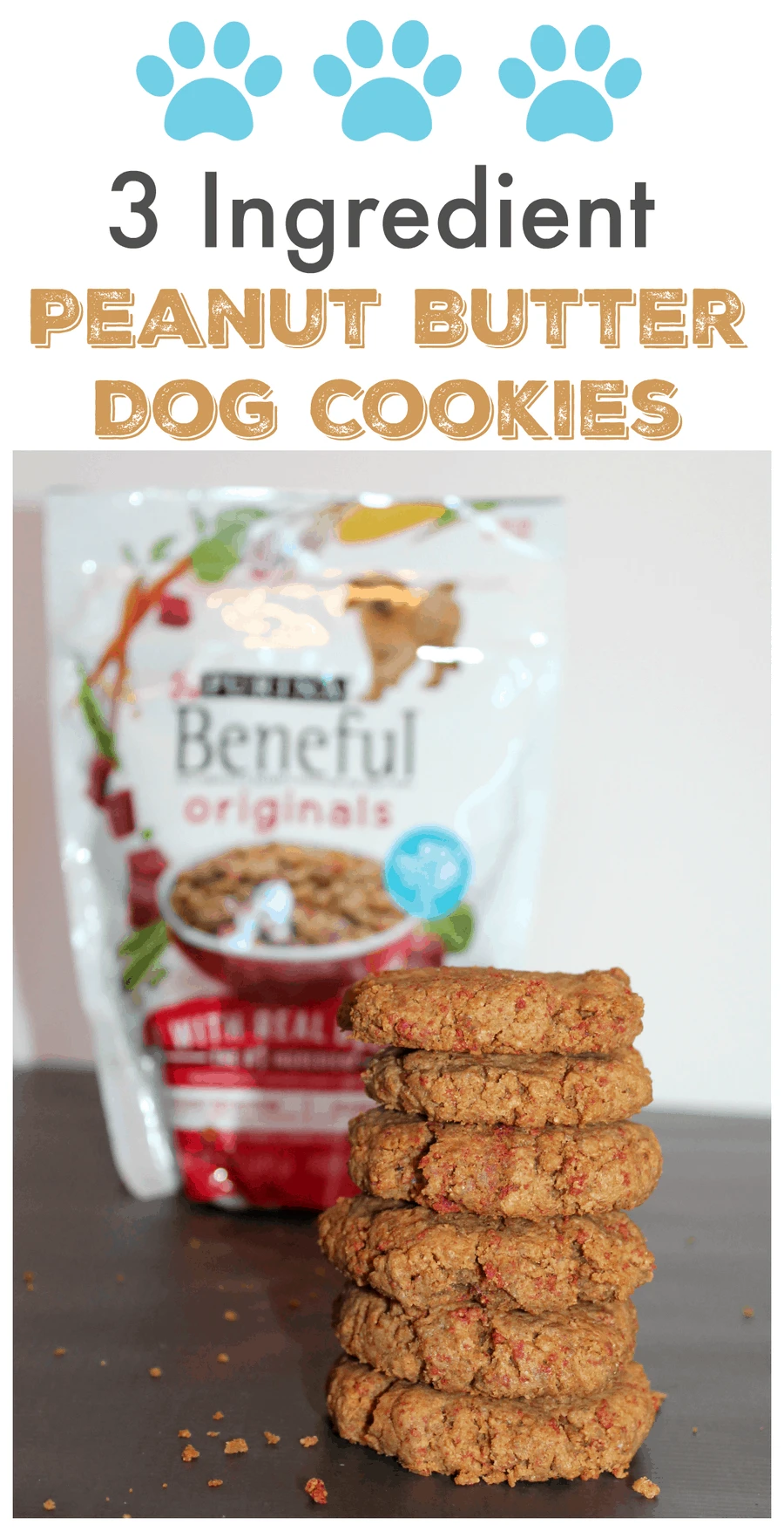 a stack of 3 Ingredient Dog Cookies