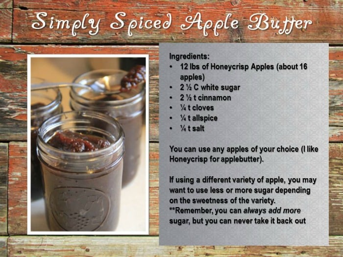 spiced apple butter recipe