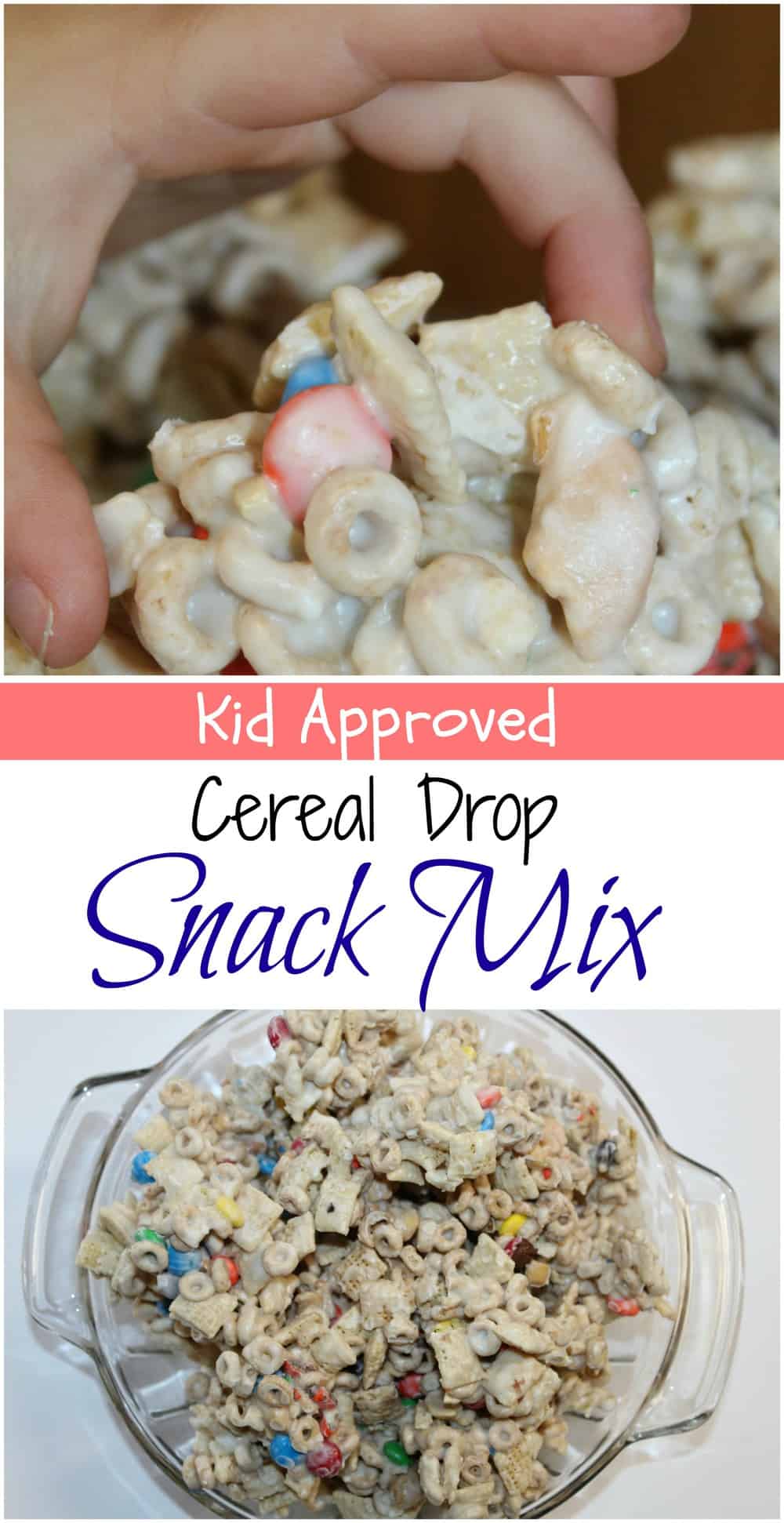 Cereal Drop Snack Mix ~ A Family Favorite! - Easy and simple ingredients, whip up this family friendly, kid-approved snack in just a few minutes! Let set, break apart, and watch everyone devour!