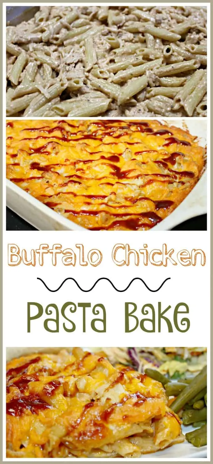Buffalo Chicken & Pasta Bake {Recipe}