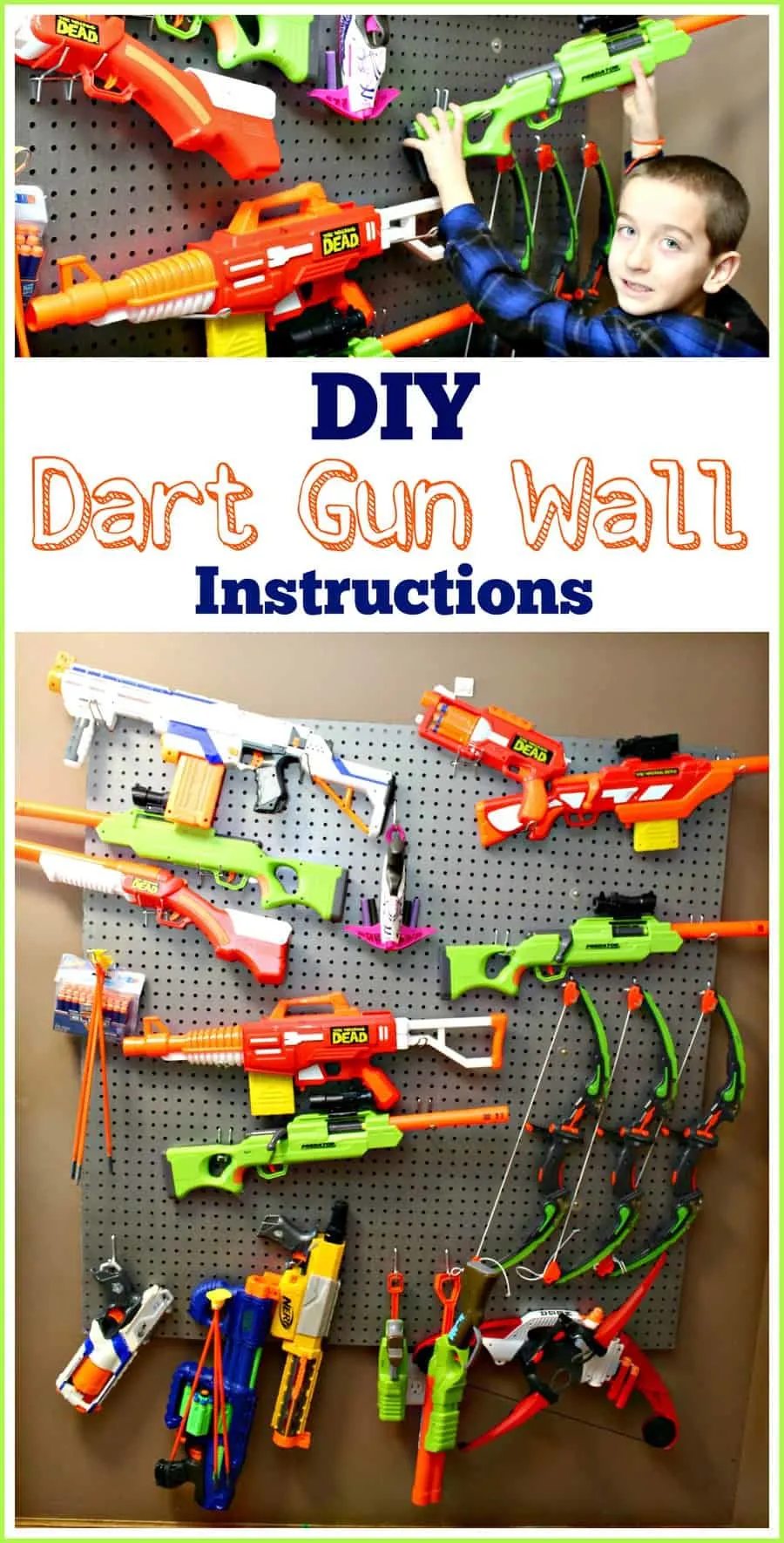 Sociale Studier flaskehals Havn How To Build A Nerf Gun Wall {With Easy to Follow Instructions!}