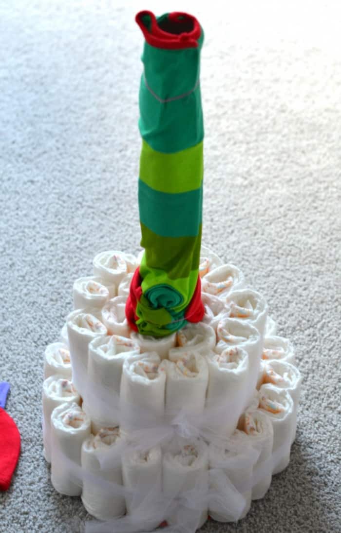 The Very Hungry Caterpillar Diaper Cake Assembly