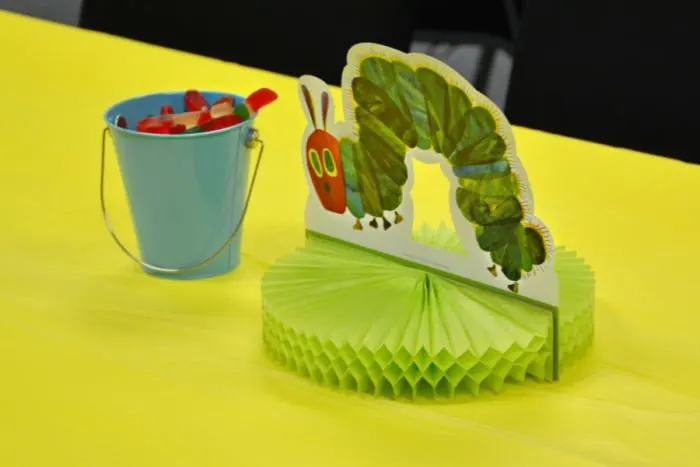 The Vey Hungry Caterpillar Baby Shower Center Pieces
