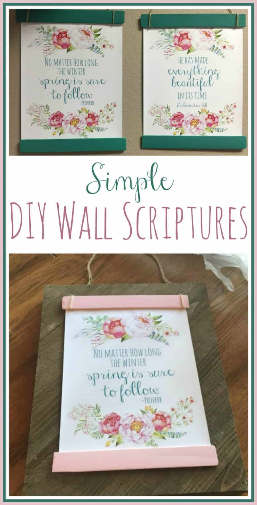 Esy DIY Wall Scriptures / Simple DIY Homemade Sign Decor {Instructions}