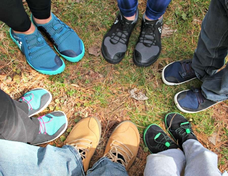 Whole Family With Vivo Barefoot Shoes 