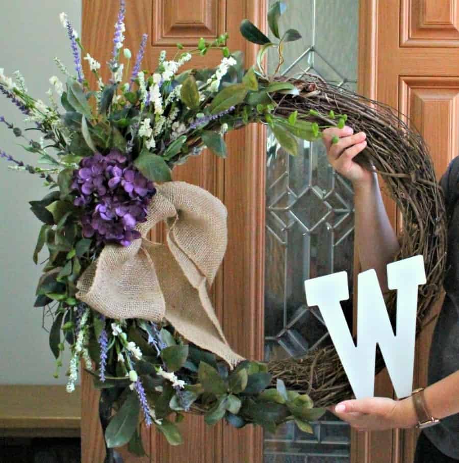 Make Your Own Custom Grapevine Door Wreath {DIY Instructions}