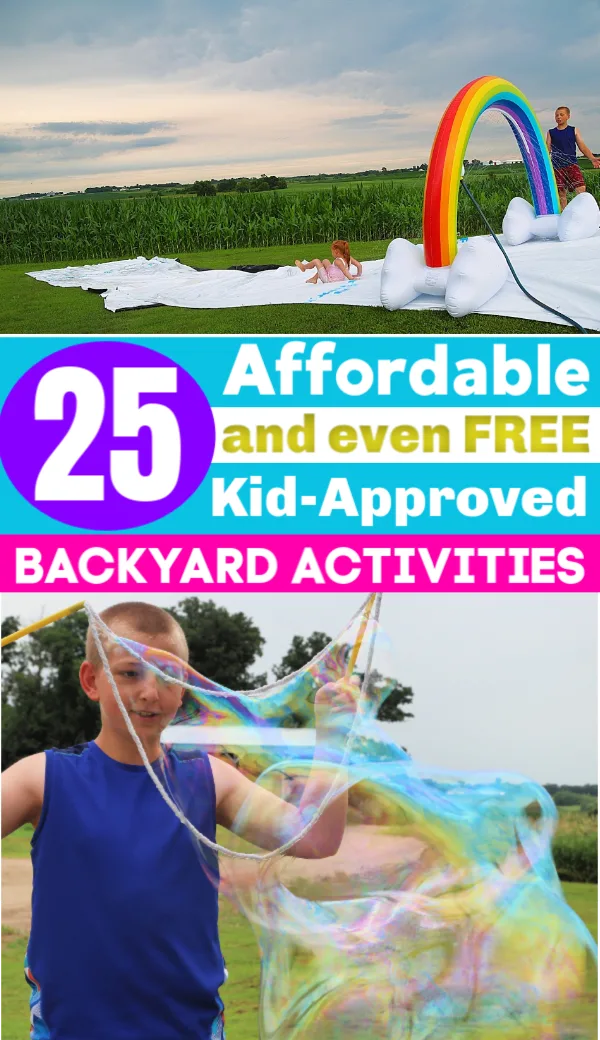 25 Affordable Or Free Kids Activities For Your Backyard