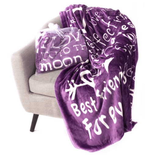 I love You Throw Blanket The Perfect Caring Gift for Best Friends, Couples & Family, ( Purple) VENDOR BLANKIEGRAM.COM, INC.