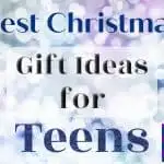 'Best Christmas gift ideas for teens" on sparkle background
