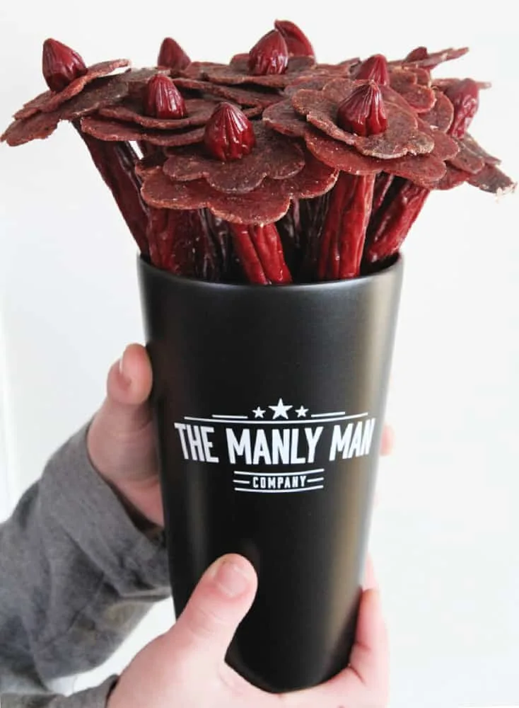 What Men Really Want This Valentines Day (+ Manly Man Co. Jerky GIVEAWAY!) - Beef Jerky Flower Bouquet - Black Steel Edition 1