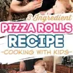 3 Ingredient Pizza Rolls Recipe - Perfect for cooking with kids!