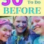 3 women covered in colored powder