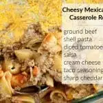 Cheesy Mexican Taco Casserole Recipe w/Large Shell Pasta