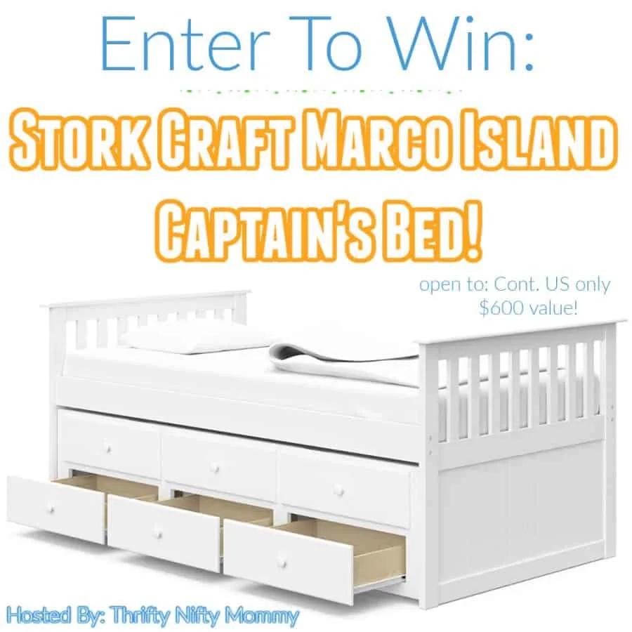 bed giveaway - Benefits Of Sleep For Kids + Storkcraft Marco Island Trundle Captain’s Bed Review (+ Giveaway!)