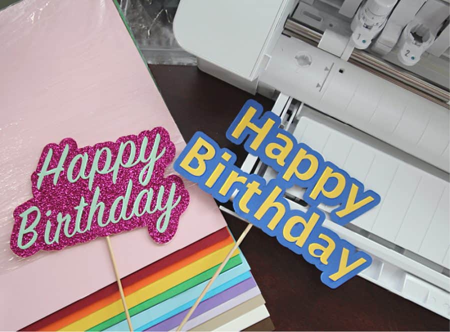 Silhouette Machine w/ happy birthday tags - Teaching Life Skills To Kids [With The Help Of Silhouette]