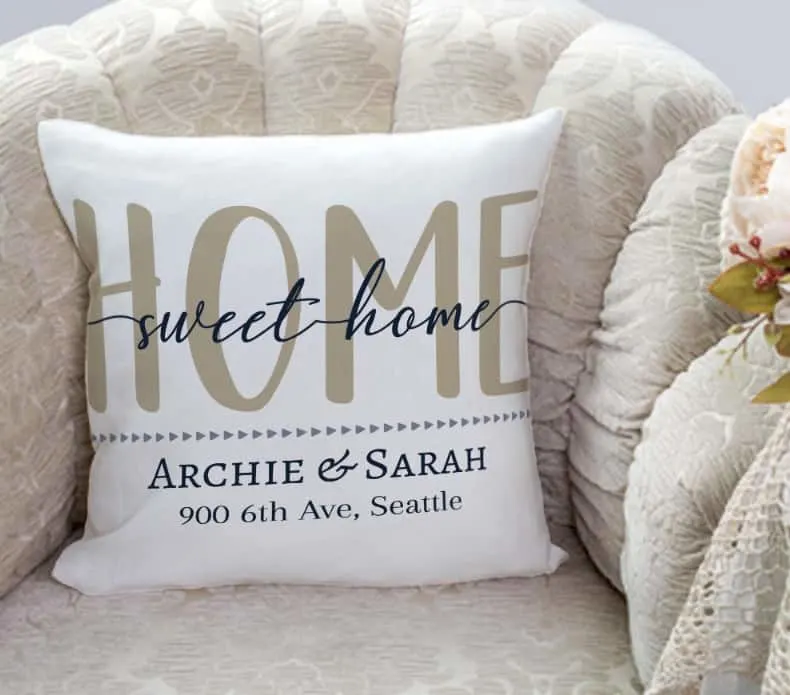 365Canvas Home Sweet Home Personalized Pillow