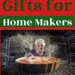 woman with pie in over -The Best Gifts For Homemakers Thrifty Nifty Mommy Holiday Gift Guide- 2020