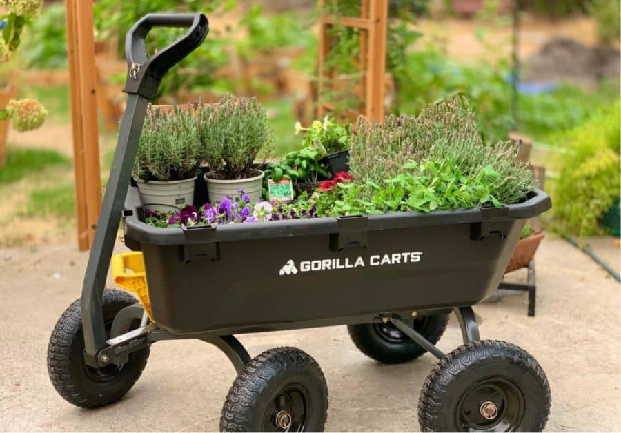 garden cart with flowers - Make Life Easier With Gorilla Carts