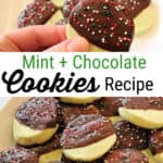 Festive Sprinkled Mint Chocolate Cookies Recipe