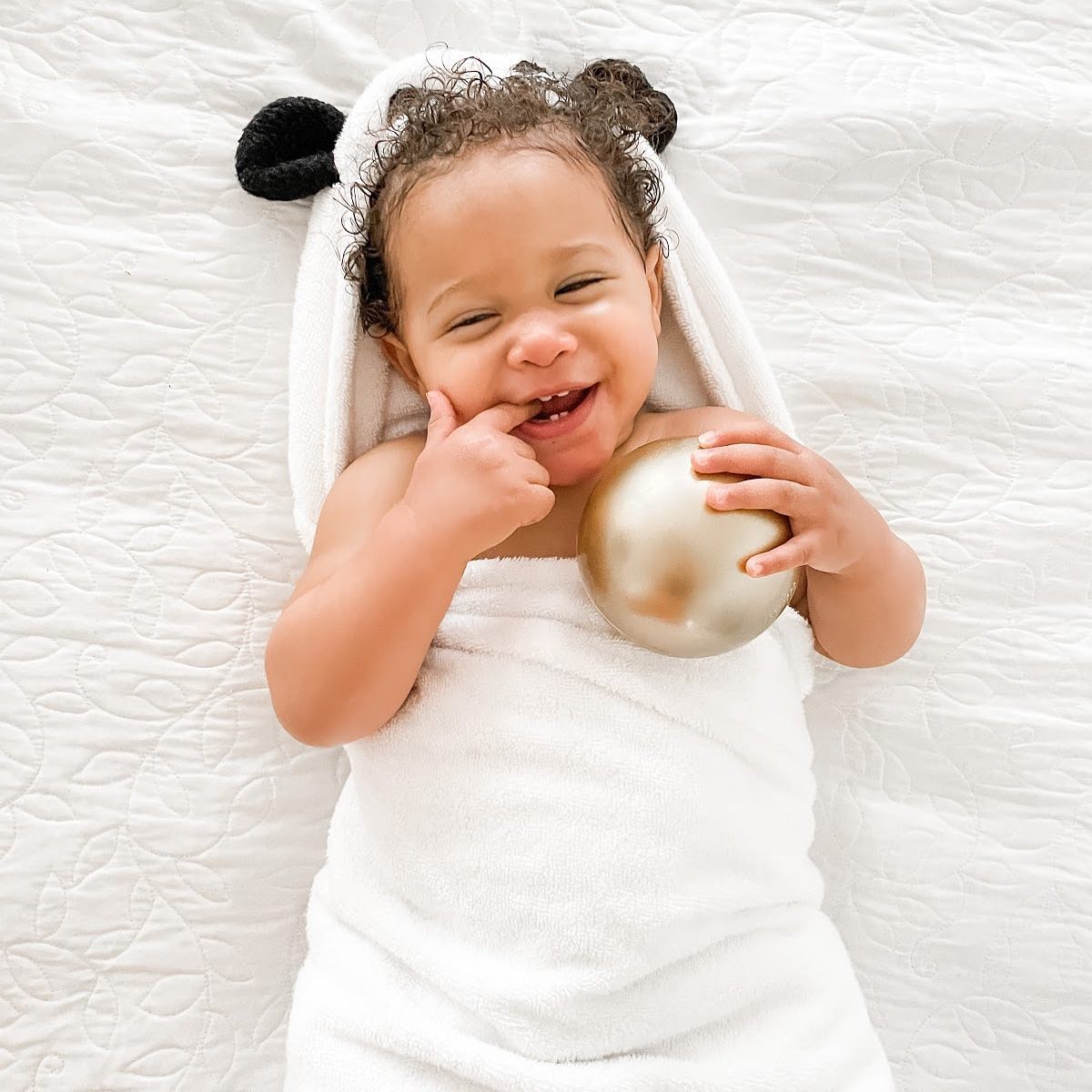 baby in towel - Loloma Pure Virgin Coconut Oil Giveaway