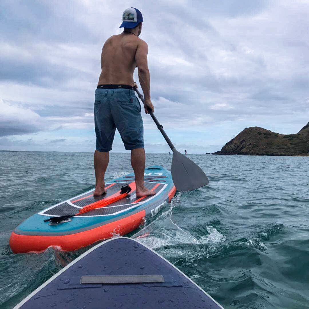 man paddle boarding - Swonder Direct 11'6 Inflatable Stand Up Paddle Board Set Giveaway!