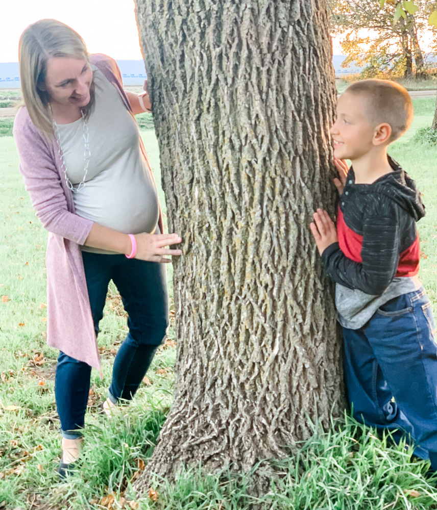 pregnant mom with son - Pink Blush Maternity Review - Be In The Photo!