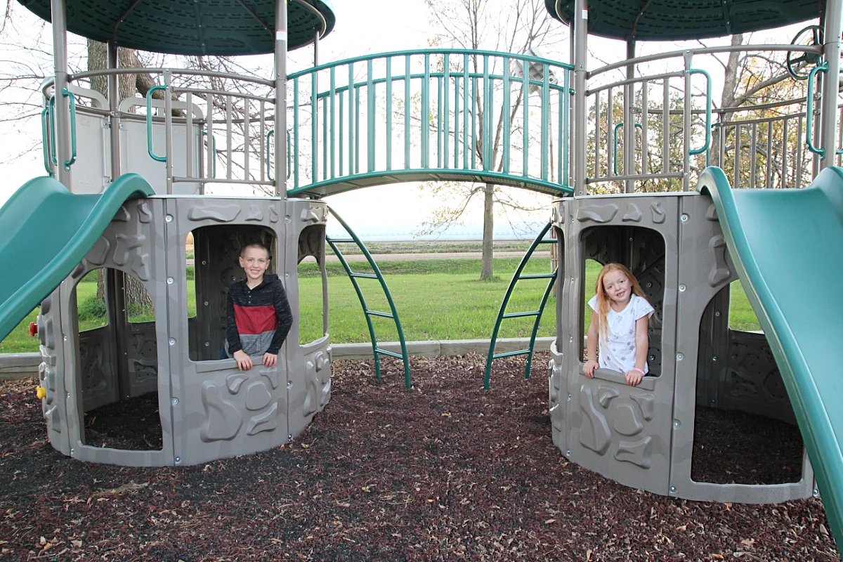kids on playground - Lifetime Double Adventure Tower Playset Review