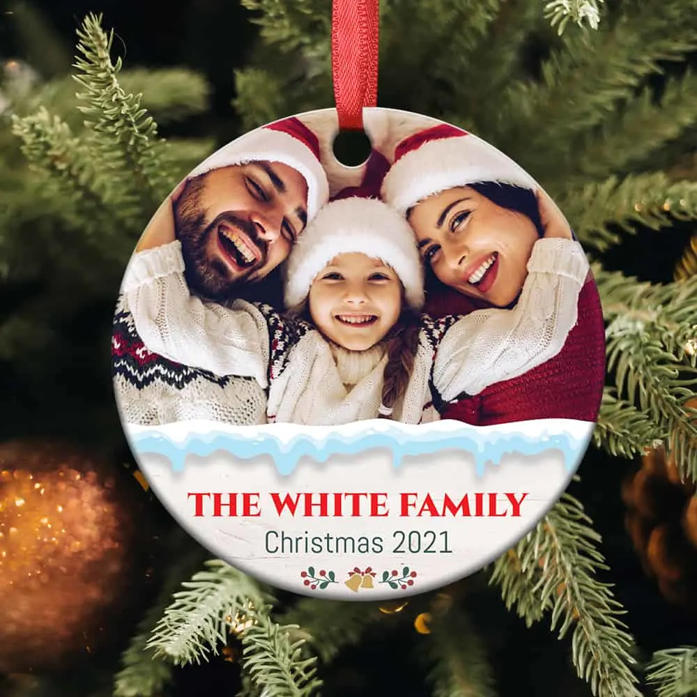 365Canvas Custom Family Ornament on a tree
