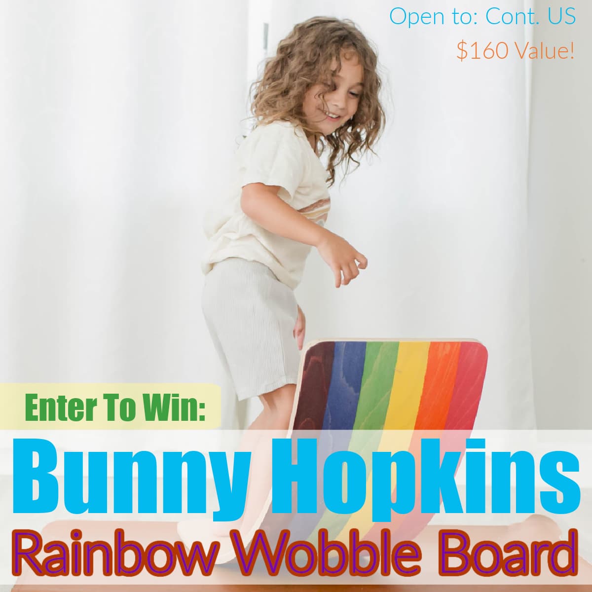 Bunny Hopkins Rainbow Wobble Board Giveaway