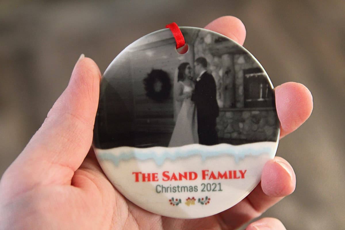 Personalized Family Photo Christmas Ornament 2021