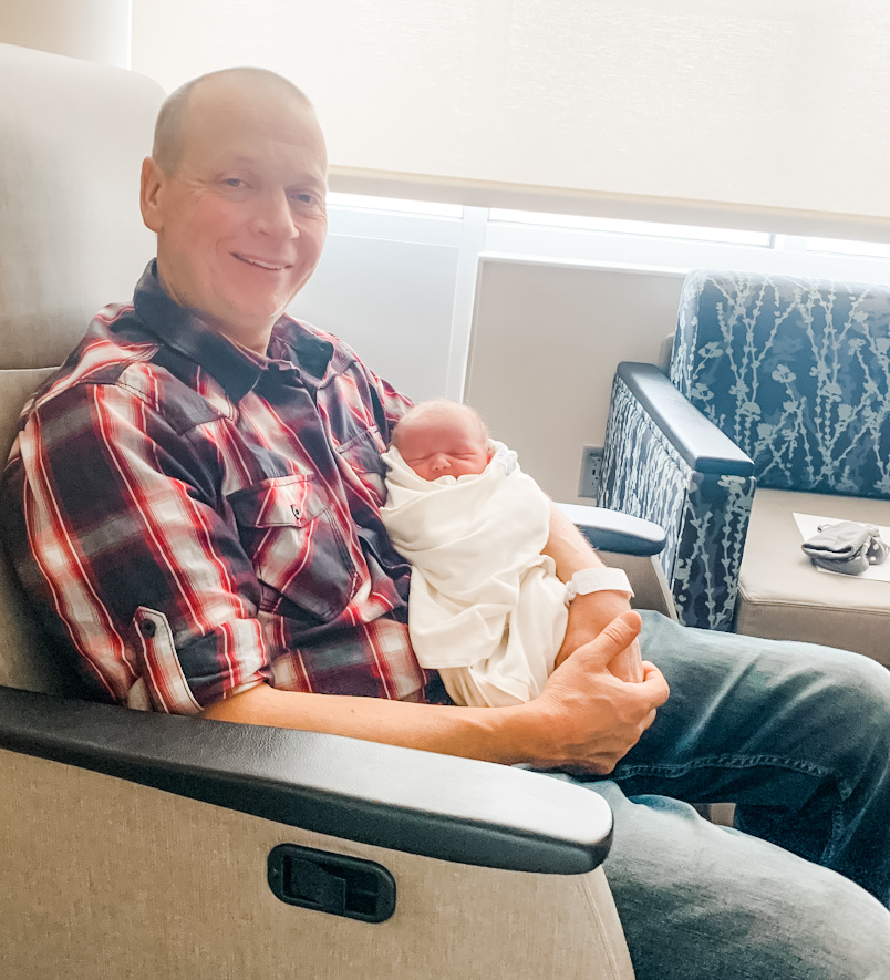 dad and baby - Baby Ruby's Cesarean Section Story + Recovery Favorites