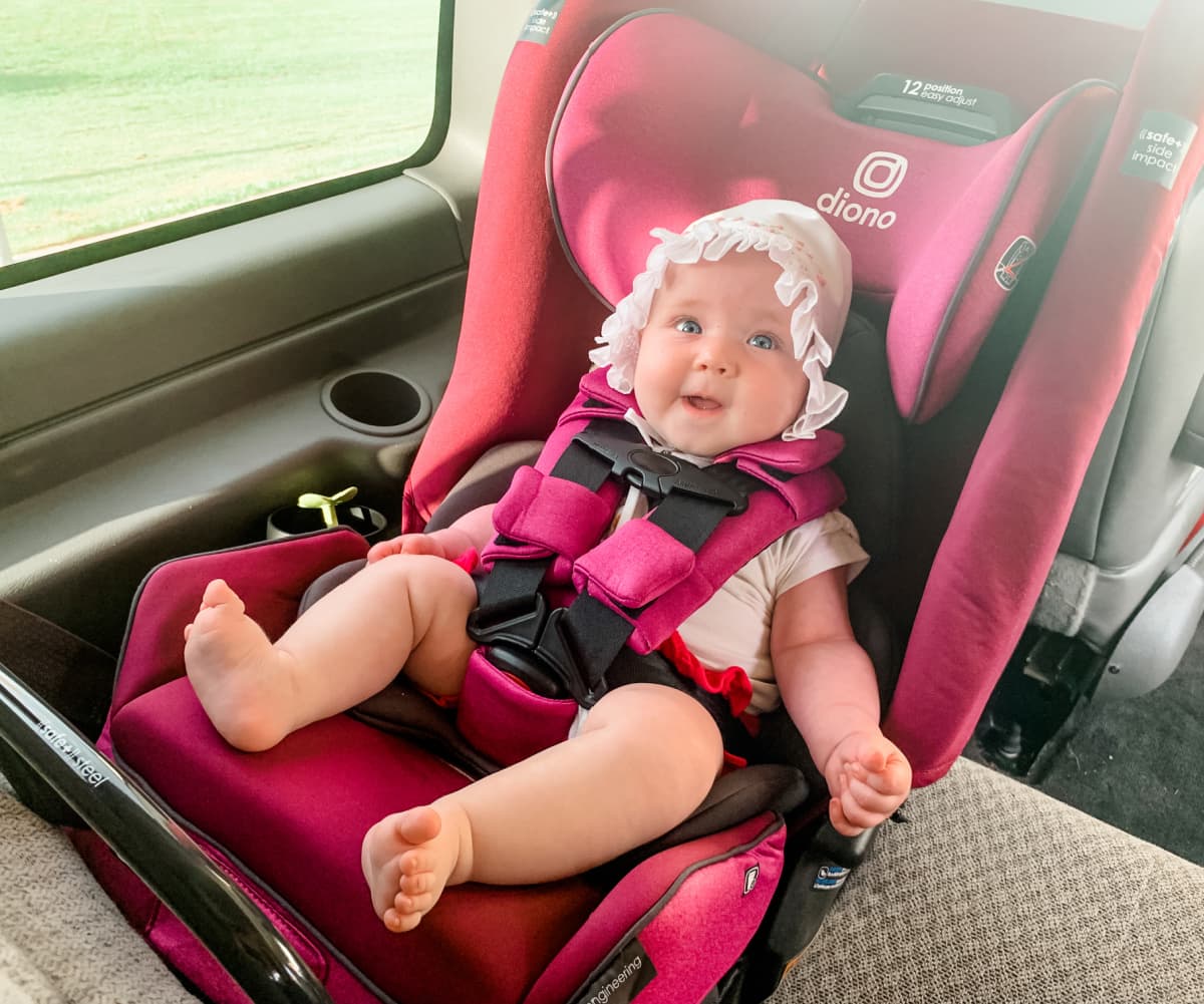 baby in carseat - Diono Radian 3RXT Safe+ Review (Awesome Convertible Car Seat!)