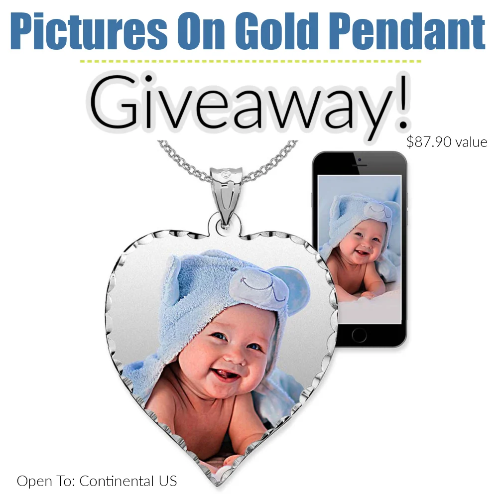 Pictures On Gold Heart Photo Pendant Charm Giveaway + Discount