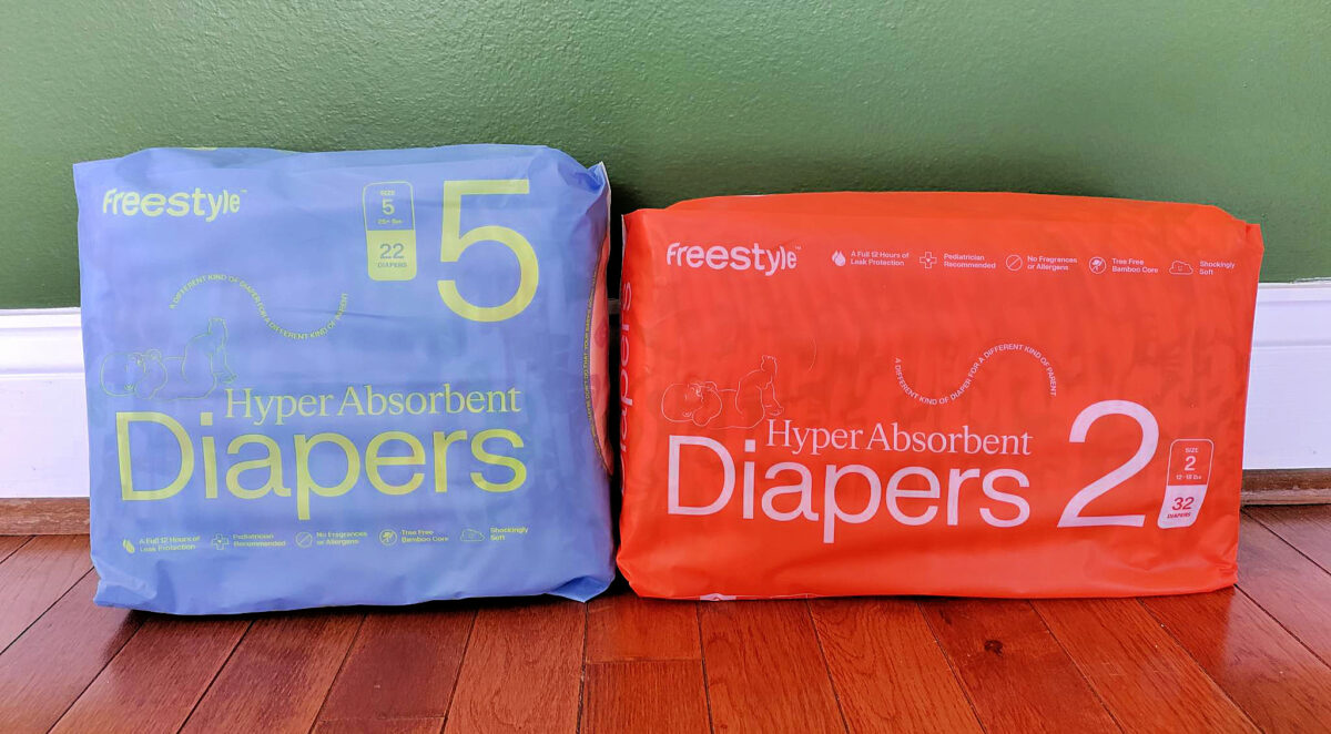 Freestyle Diapers, size 2 and size 5