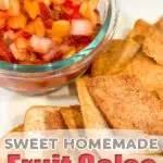 Fruit Salsa Recipe Served With Cinnamon Chips