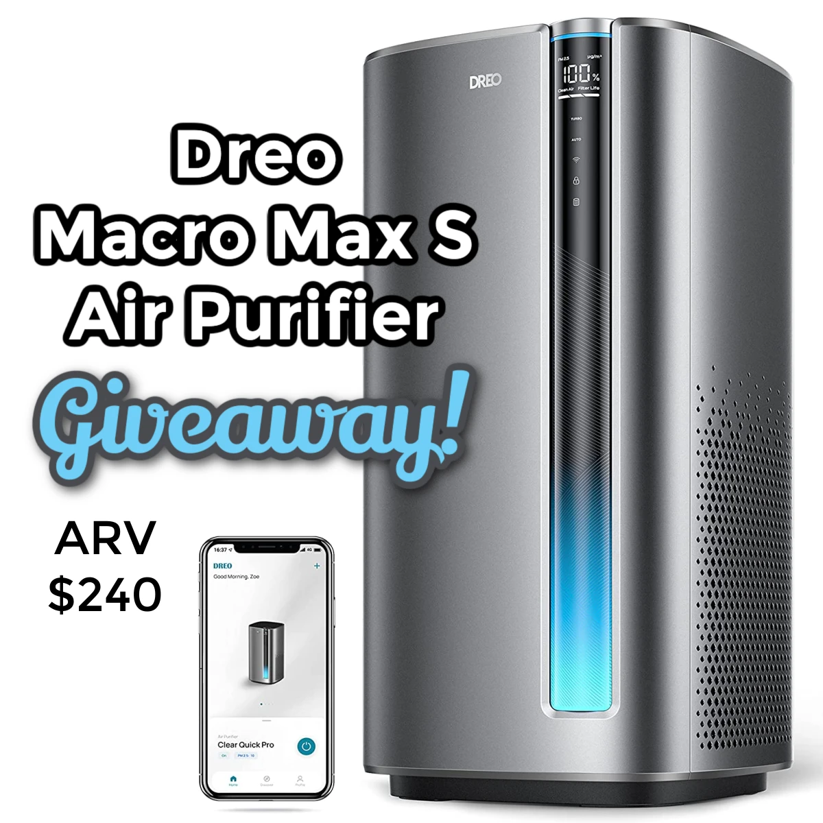 Dreo Macro Max S Air Purifier giveaway