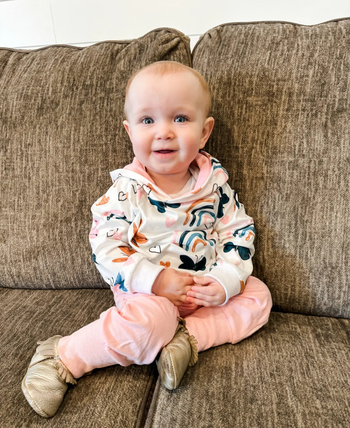 baby girl on couch - Spring PatPat Review