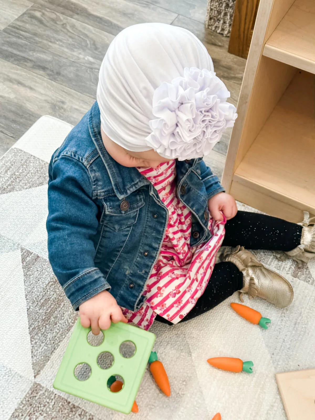 baby playing - Tiny Turban Shop Review