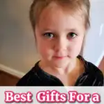 little girl in a Frozen dress with a text overlay that says "best gifts for a 6 year old girl"
