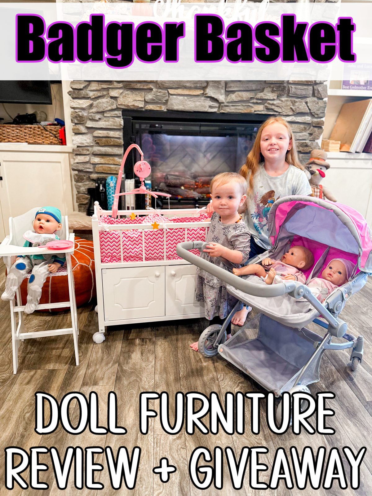 Badger Basket Doll Toys_ Bassinet, Stroller, + High Chair Review (& Giveaway)